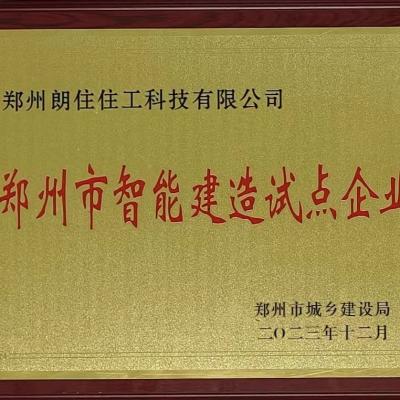 鄭州市智能建造試點(diǎn)企業(yè)